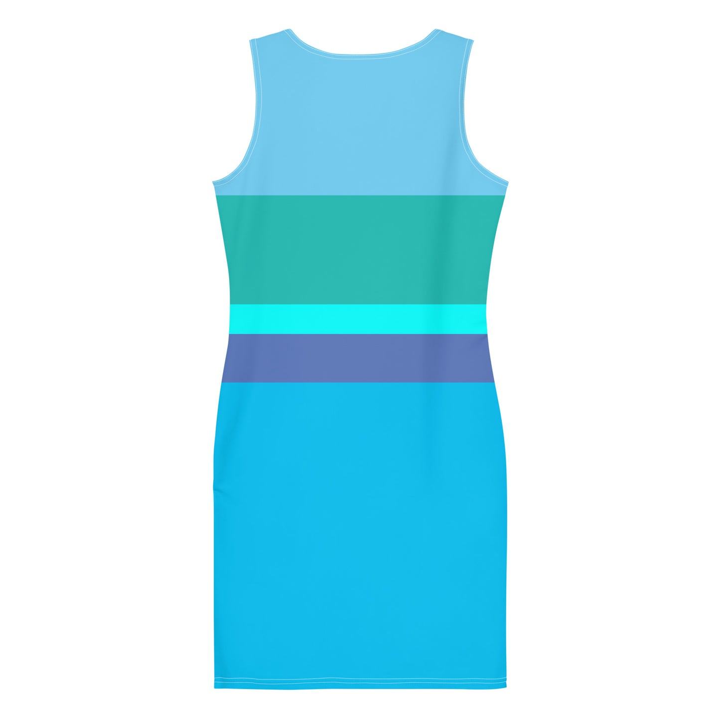 Women's Bright Blue Stripe Tank Dress from Woke Creations