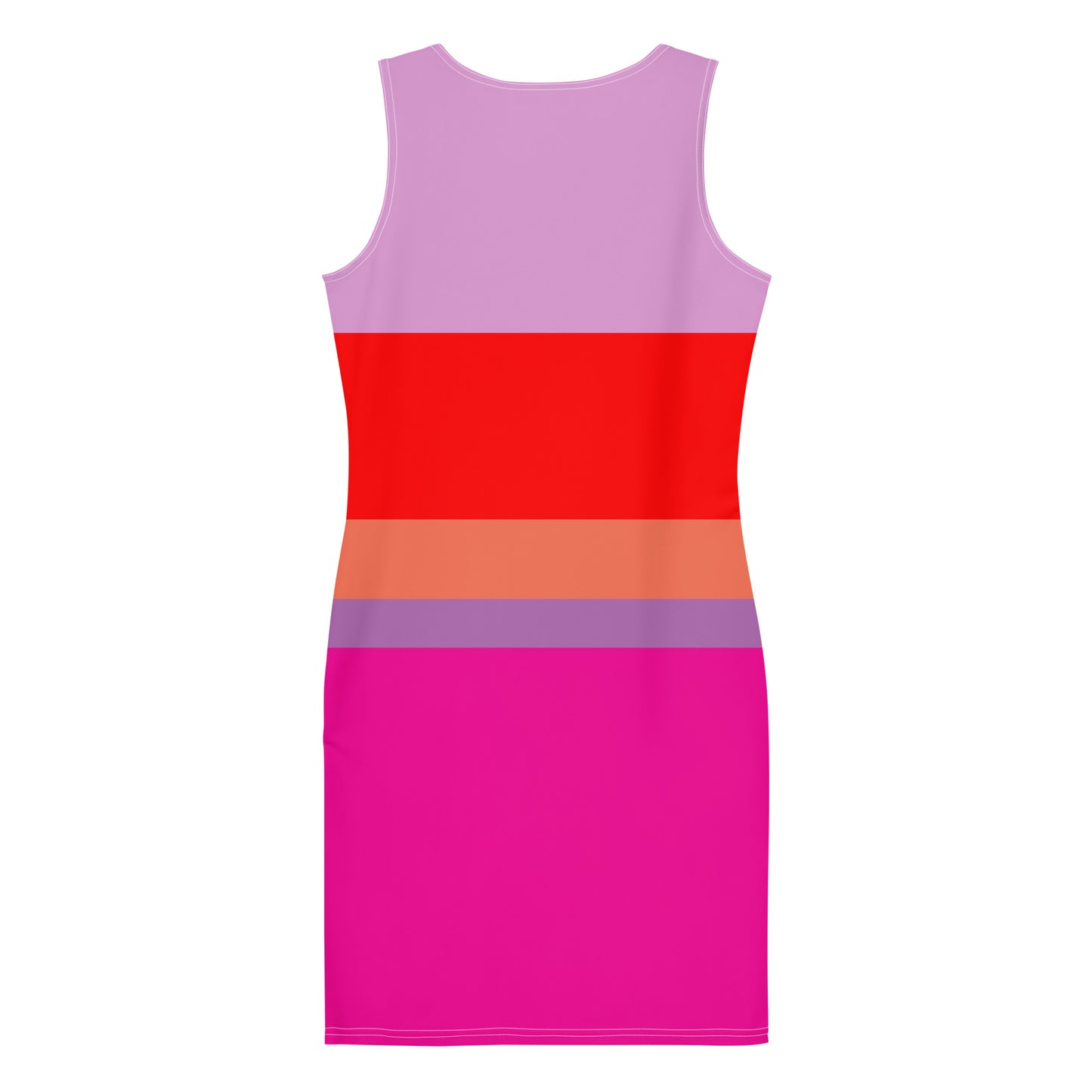 Women's Bright Pink Stripe Tank Dress from Woke Creations