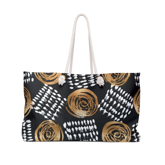 Woke Creations Oversized Graphic Print Beach Tote Bag