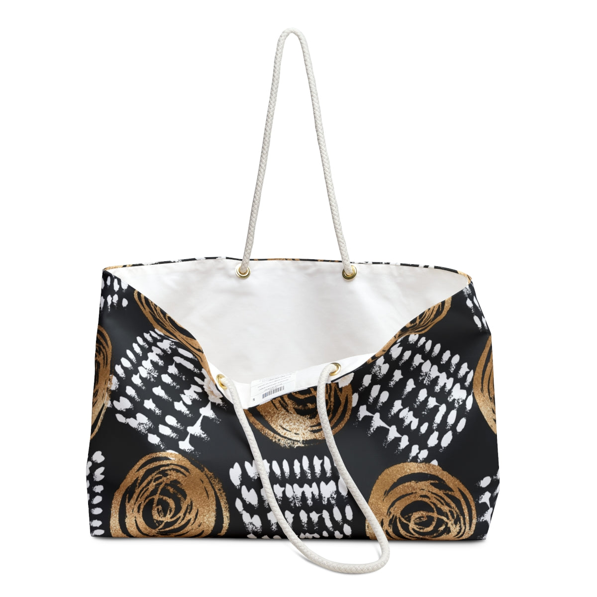 Woke Creations Oversized Graphic Print Beach Tote Bag