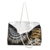 Woke Creations Statement Tote Bag in Black and Gold Starburst Tie Dye