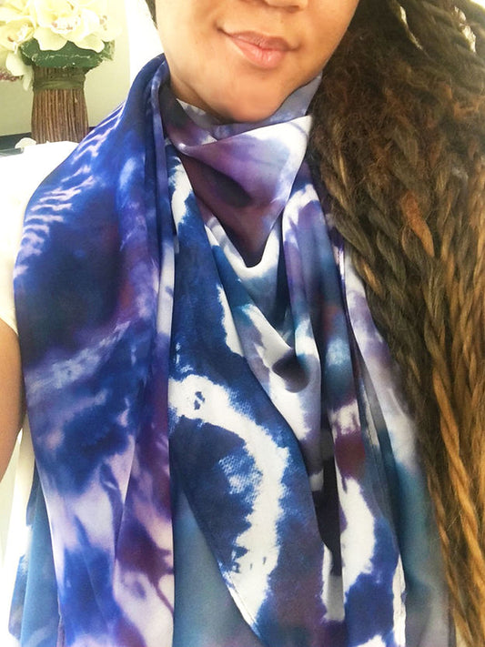 Copia Tie Dye Luxe Print Scarf