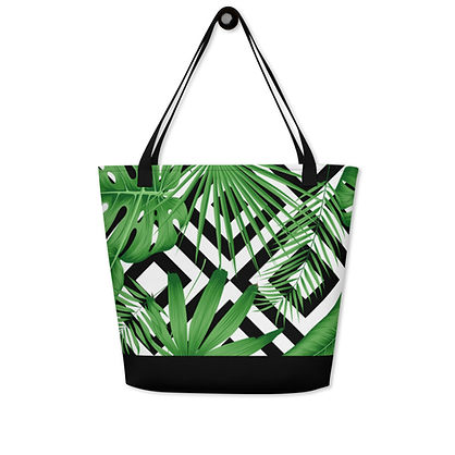 Safari Print Bottomless Tote Bag
