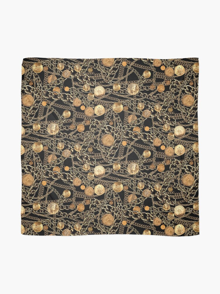 Woke Creations Luxe Statement Print Scarf Dark